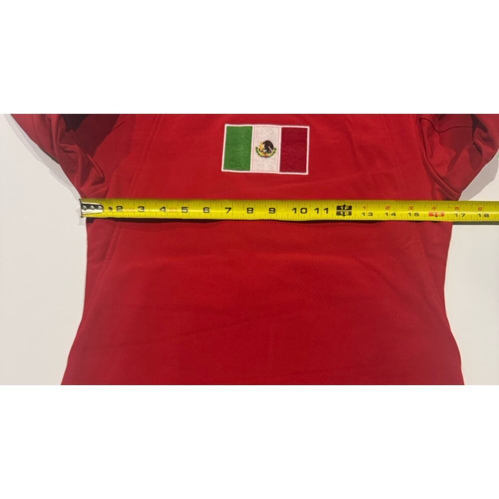 Ariat Mexico Team Softshell Jacket Red Fleece Lined Womens XS Flag - Picture 10 of 10